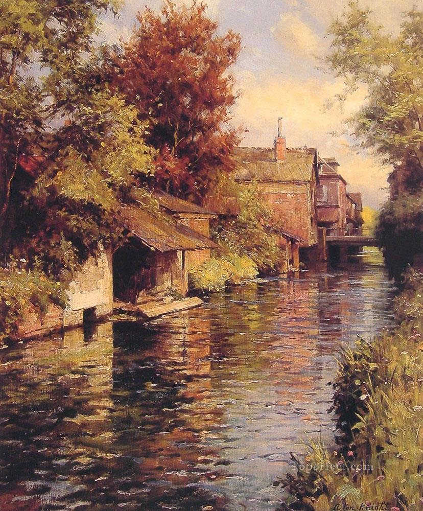 Tarde soleada en el Canal Louis Aston Knight Pintura al óleo